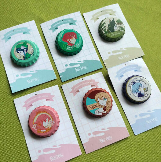 Genshin Bottlecap Pins